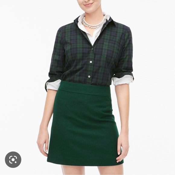 J. Crew Dresses & Skirts - BNTW J.CrewGreen Wool Straight/Pencil Skirt